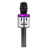 Easy Karaoke Bluetooth® Wireless Microphone with Speaker and Lights ~ Black