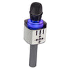 Easy Karaoke Bluetooth® Wireless Microphone with Speaker and Lights ~ Black