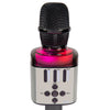 Easy Karaoke Bluetooth® Wireless Microphone with Speaker and Lights ~ Black